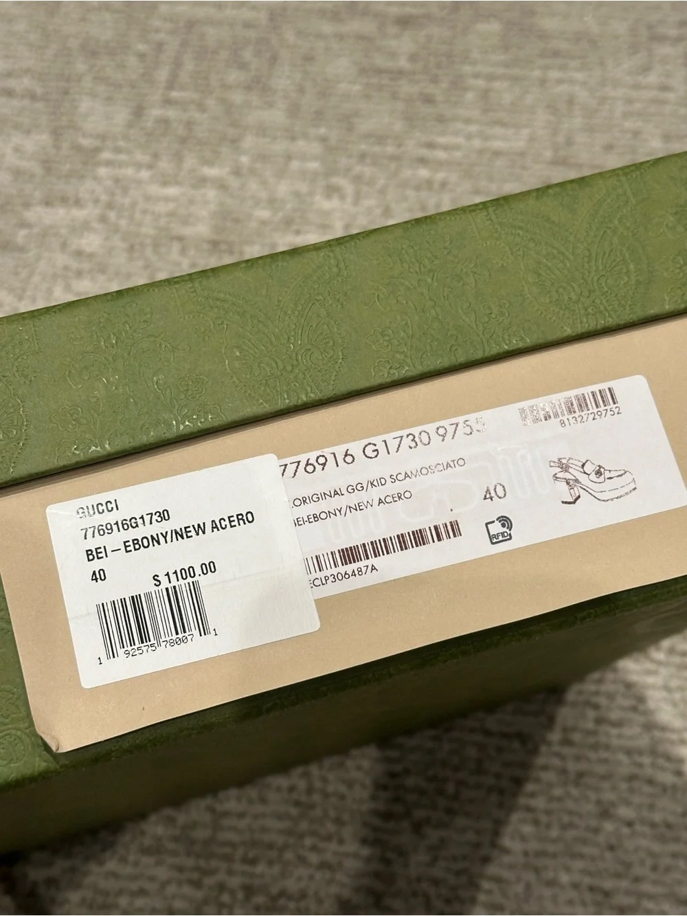 Gucci Brown GG Canvas Horsebit Slingback Platform Heels